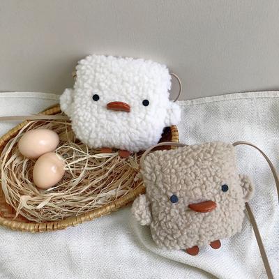 Creative Cute Chick Mini Plush Backpack Cartoon Kawaii  Lamb's Wool Chicks Plush Crossbody Bag Children Birthday Best Gifts