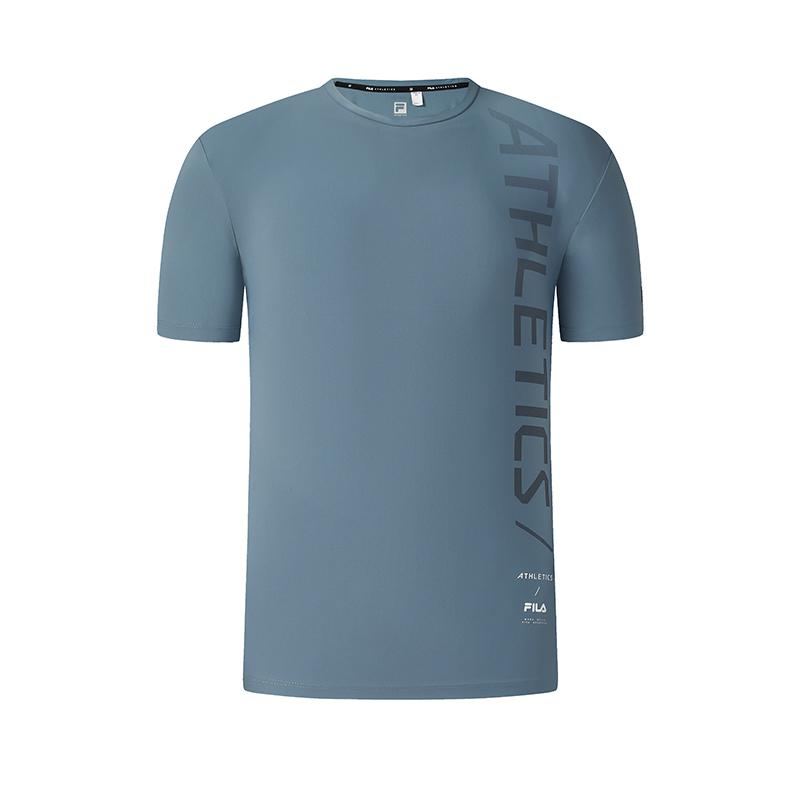 New FILA Fitness T Shirts Men's Azure Blue BU A11M531111F-BU