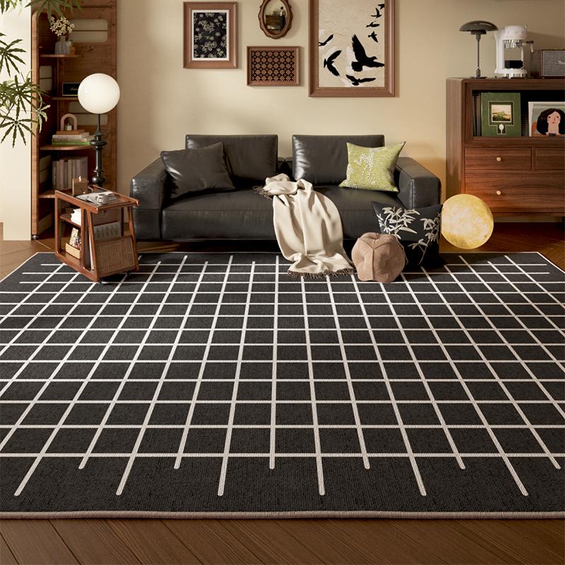Large Area Rugs for Bedroom French Retro Style Living Room Decoration Carpet Washable Study Floor Mat Anti-slip Bedside Soft Rug