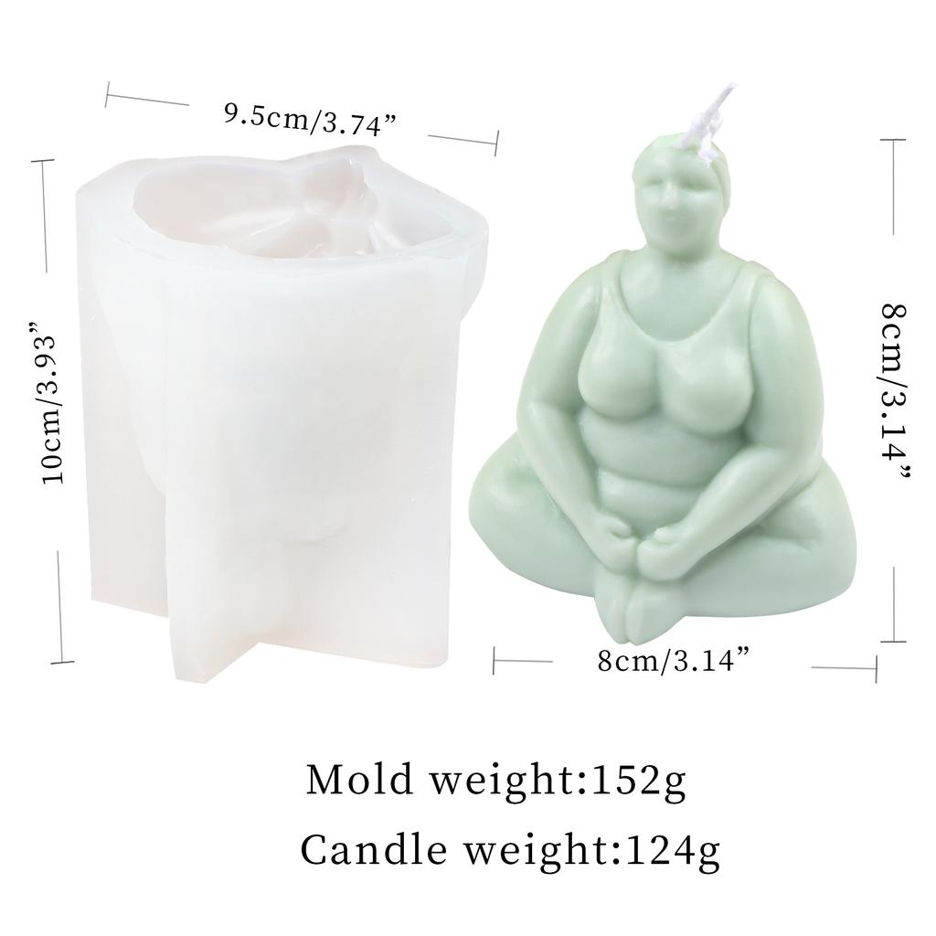 3D Damenkörperform Kerzenform Yogapose für handgemachte Seife Epoxidharz Polymer Clay DIY Duftgips Epoxidharz