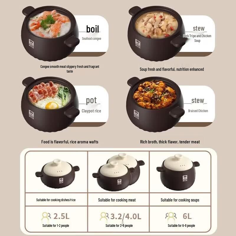 KOBACH Joy Series Ceramic Deep Soup Pot