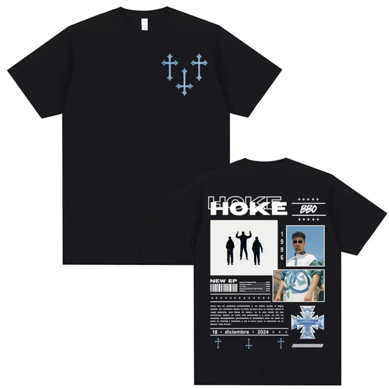 

2026 Hip-Hop Singer HOKE BBO s Tour Pattern Men s Retro High-Quality Fashion Hip-Hop Cotton T-Shirt Streetwear XXXXXL