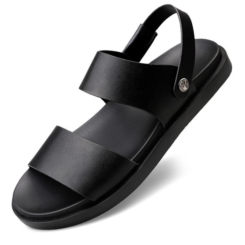 Summer New Men's Sandals Genuine Leather Luxury Beach Sandals Men Outdoor Mens Shoes Breathable Male Slippers Casual Footwear