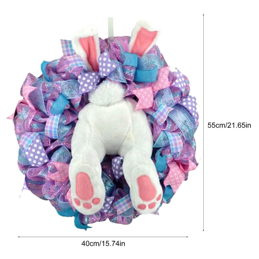 2025 New Easter Bunny Wreath Door Garland Pendant Garland Decoration Happy Bunny Home Party Creative Garland Easter Decor