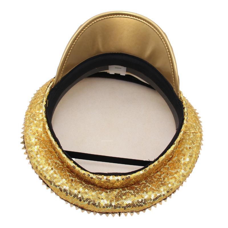 Diamond Bridal Wedding Hat Gold Photography Big Cap Party Flat Top Catwalk Cap Festival