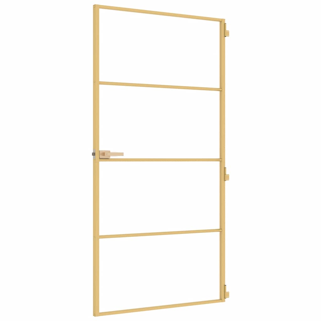 Vidaxl Interior Doors, Gold, 102.5X201.5 Cm, Glass and Aluminum