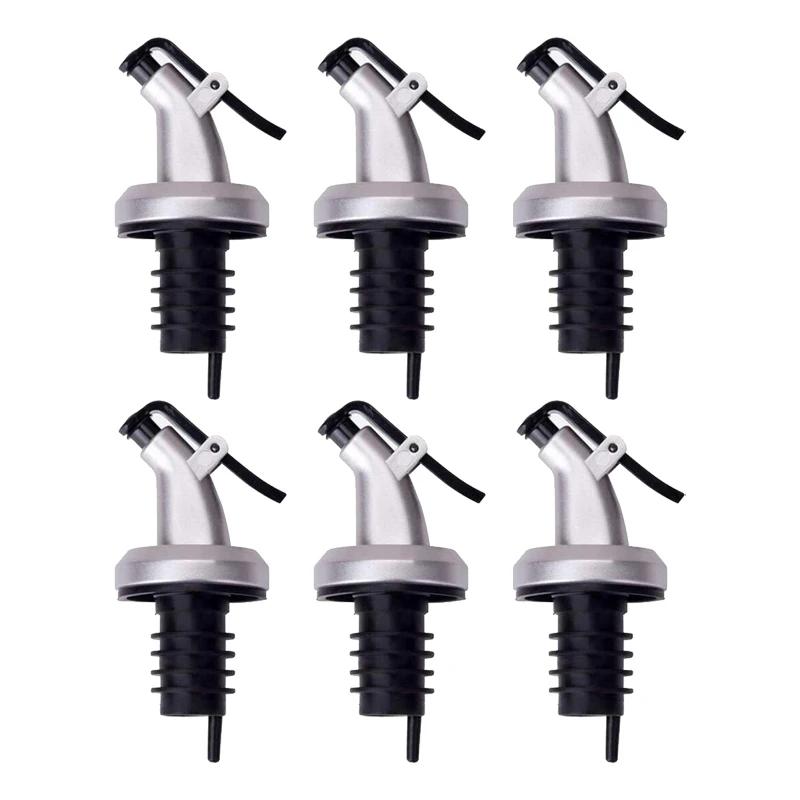 Oil Bottle Stopper Rubber Lock Plug Seal Leak-proof Food Grade Plastic Nozzle Sprayer Liquor Dispenser Wine Pourers Bar Tools