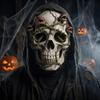 2D Flattrykt Full Ansikts Nett Hodeplagg Vaskbar Halloween Cosplay Maske Skalle Zombie Maske Gjøk