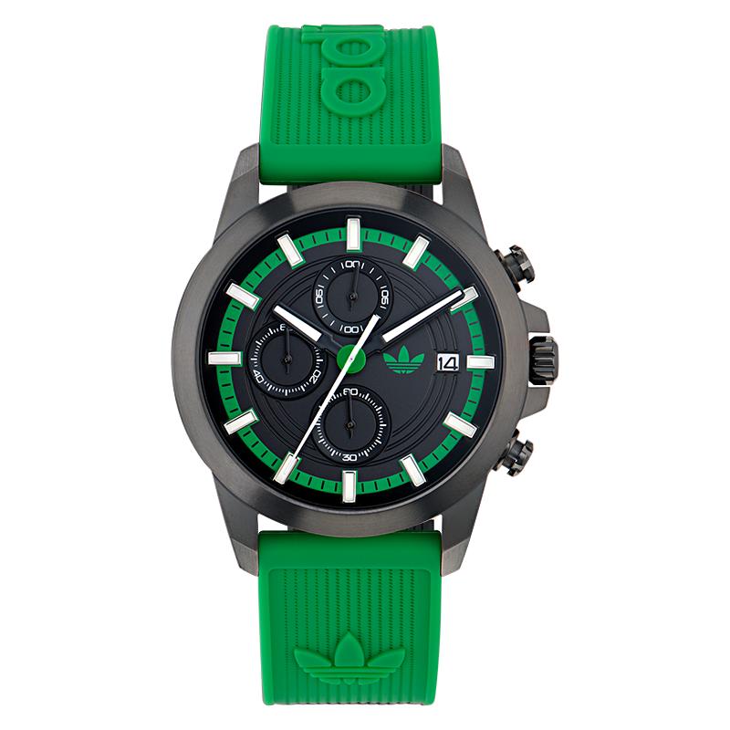 Adidas Originals Adidas Wrist Watch Quartz Movement Silicone Strap 43mm White Dial Unisex AOFH245202I Green