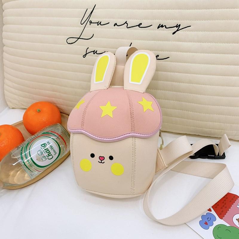 

Shaped Cute Bunny Children Chest Bag Kindergarten Kids Snack Crossbody Bag бежевий