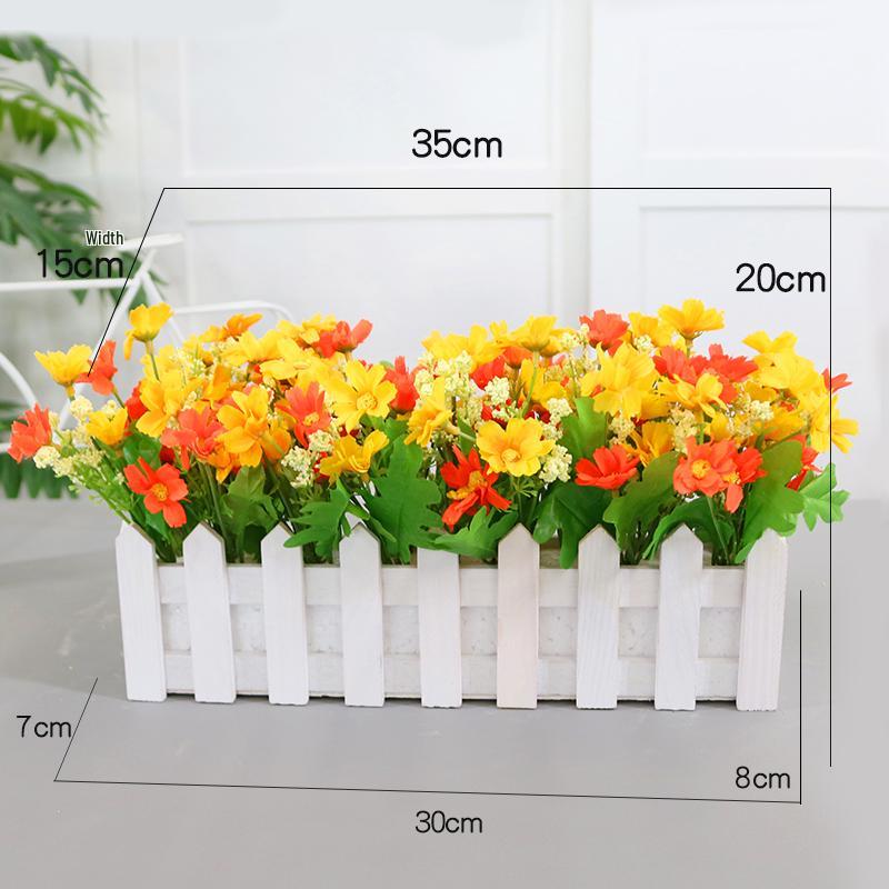 Arrangement de Pothos, Herbe Artificielle et Fleurs en Soie pour la Décoration de la Maison