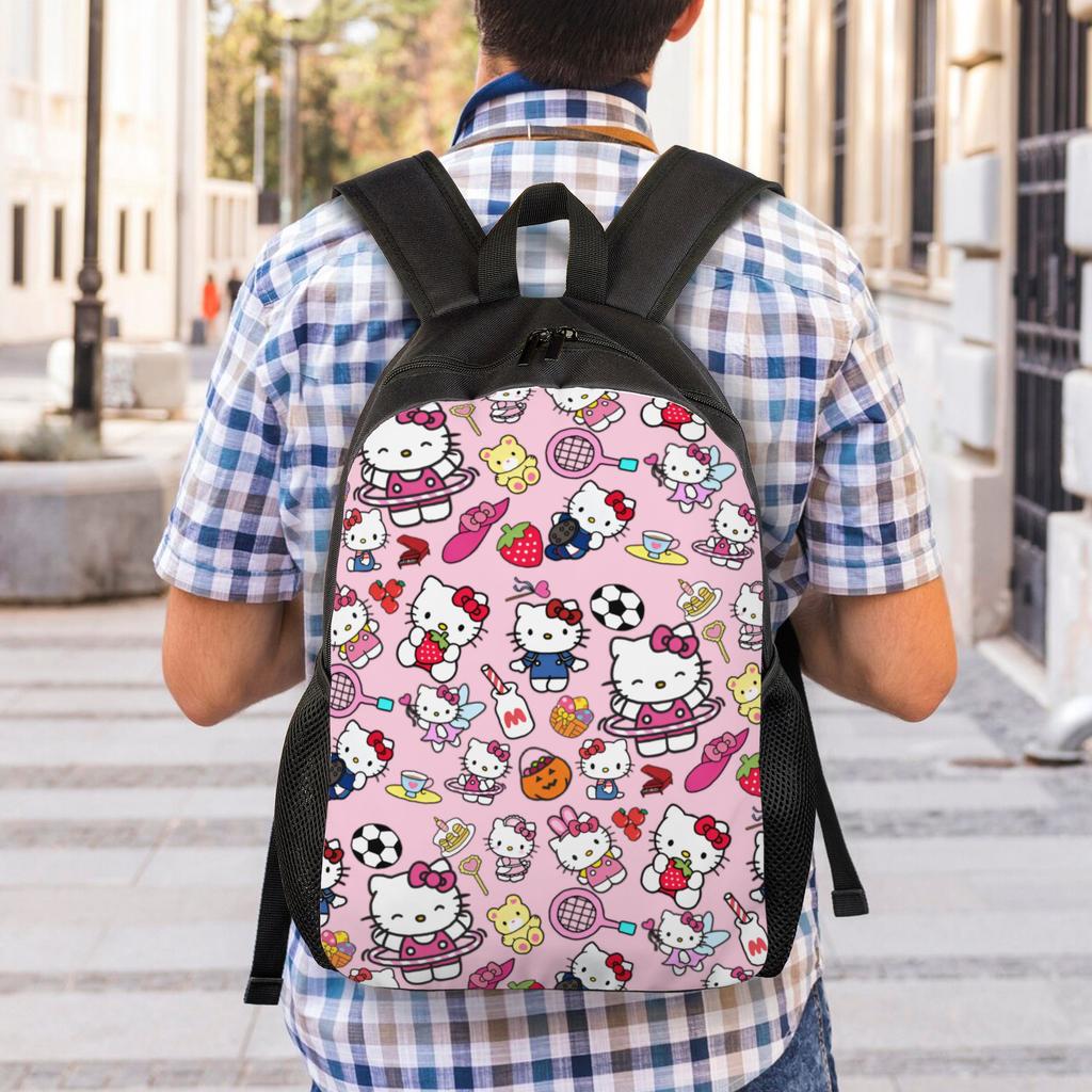 Kitties Kitten Backpack for Men Women Water Resistant College School Cat Anime Bag Print Bookbag