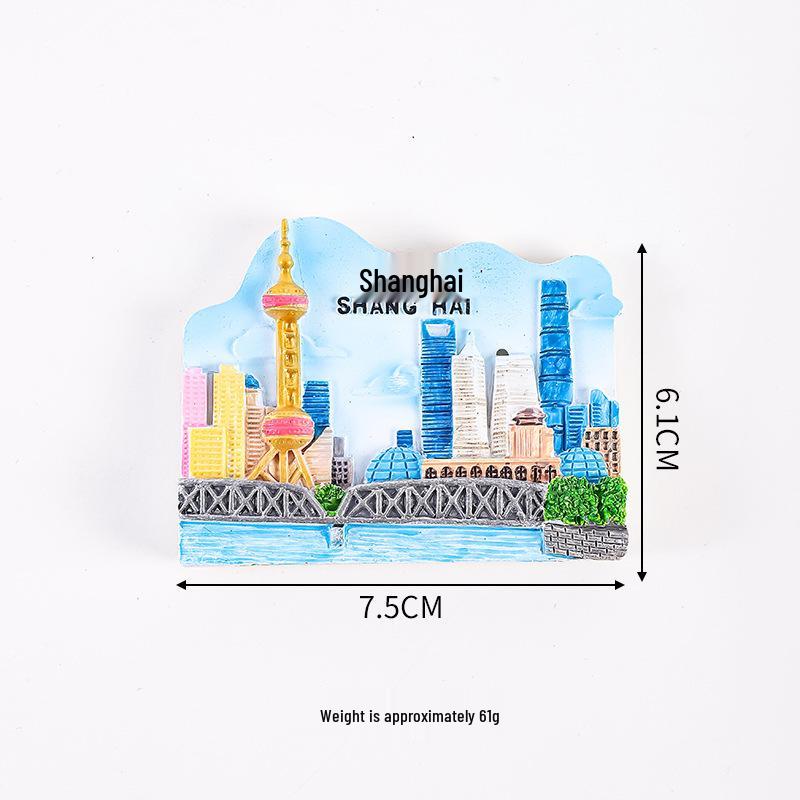 Stadt Wahrzeichen 3D Touristenattraktion Kühlschrankmagnet – Einzigartiges Reisesouvenir