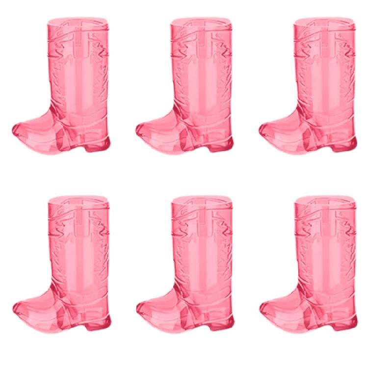 6 Pack Wine Cups Plastic Cup Drinkings Cups Cowboy Boot Shape Creative Beer Cups Plastic Cocktail Cups for Beverage Wine