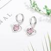 2022 Trendy Pink Crystal Heart Ear Cuffs: Elegant Zircon Design for Women