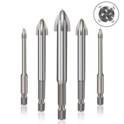 Four Sides Cutting Sharp Wear-resistant Carbide Bit Cross Hex Drill Hole Opener for Glass Ceramic Tile Ceramic Concrete Drilling
