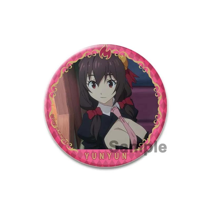 32/44/58mm Anime KonoSuba Pins Megumin Aqua Badge Handmade Brooche Breastpin for Backpack Clothes Accessories Gift