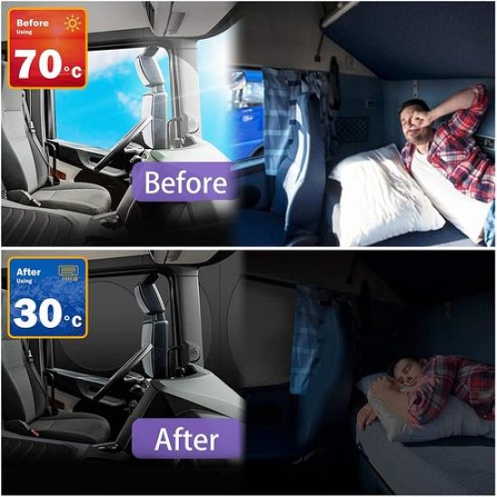 Fit For Big Semi Truck Cargo Van Windshield Side Window Sunshade Foldable Cover