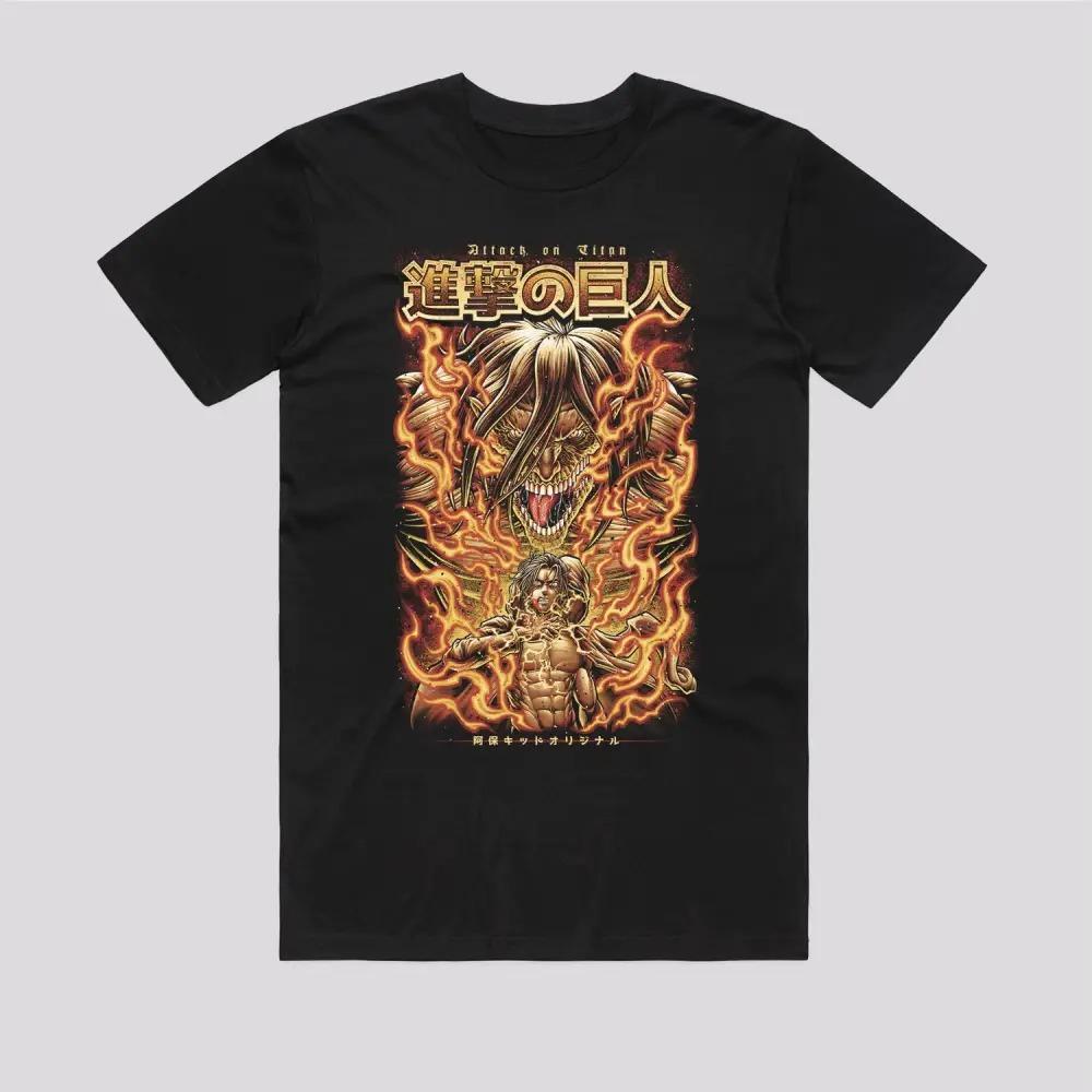 

Attack on Titan Titan Transformation T-Shirt High-quality Streetwear Short-sleeved T-shirts for Both Men Women Summer S