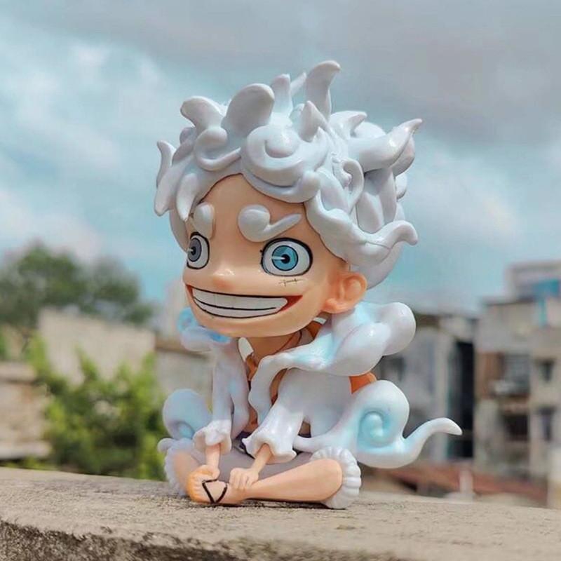 Adorable One Piece Luffy Figurine Sun God Nika Form Pvc Sitting Pose For Enthusiasts