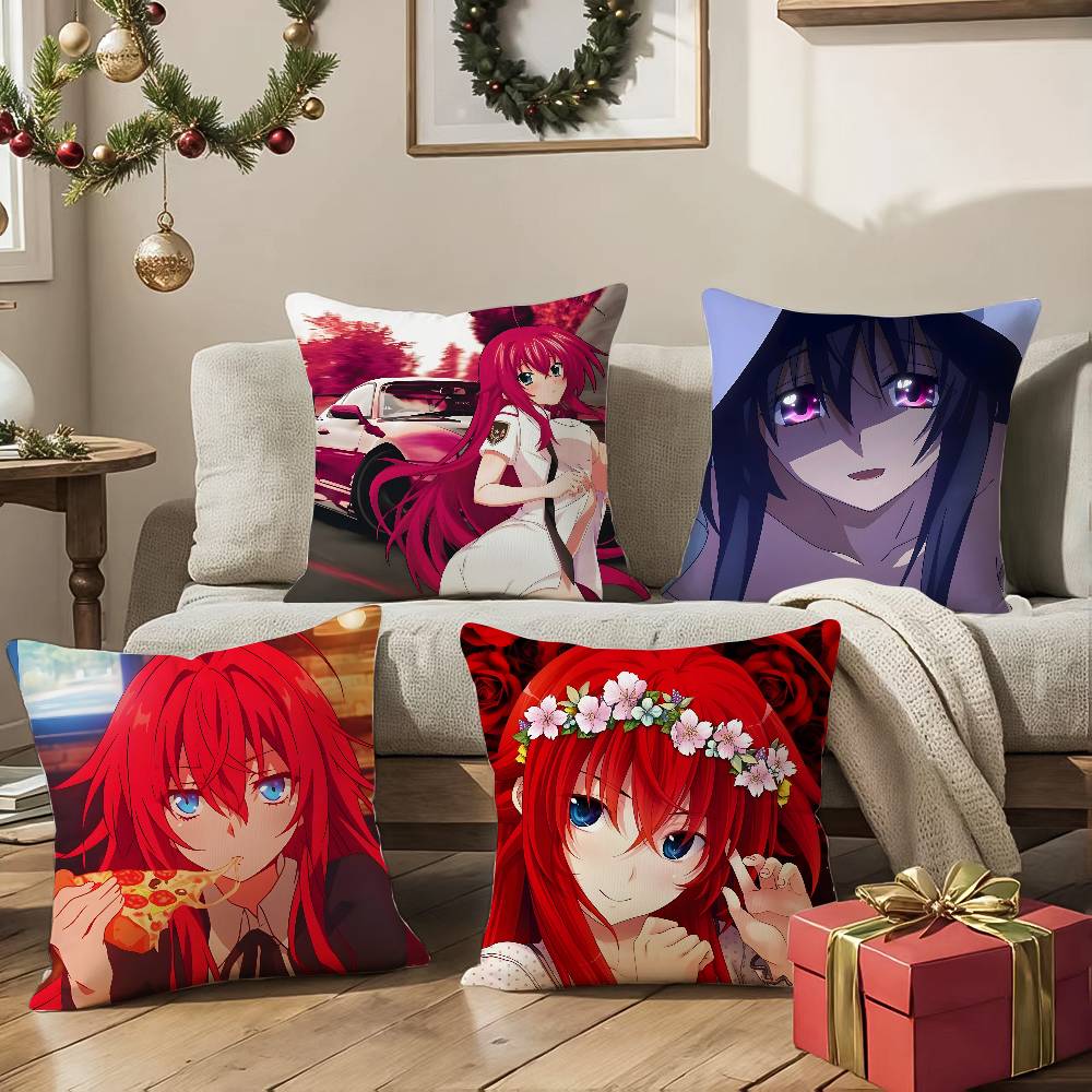 Anime Cartoon High School DxD-Beautiful Pillow Case Silky Elegant Comfort Sofa Bed  Invisible Zipper Beach Pillowcase