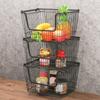 Stackable Wire Baskets, Space-Saving Design, Metal Deep Freezer Organizer for Kitchen, Home, Fruit, Meat
