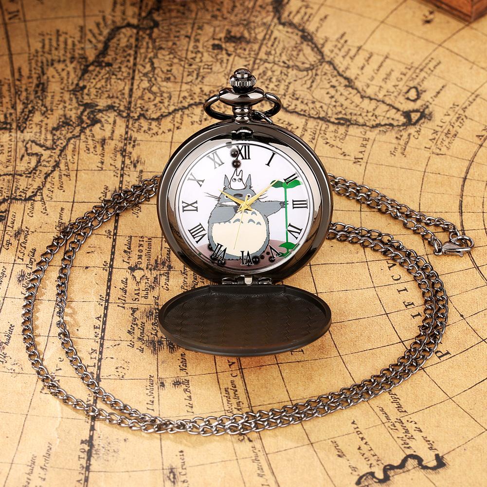 Creative Cute Umbrella Cat Pendant Pocket Watch for Men Women
