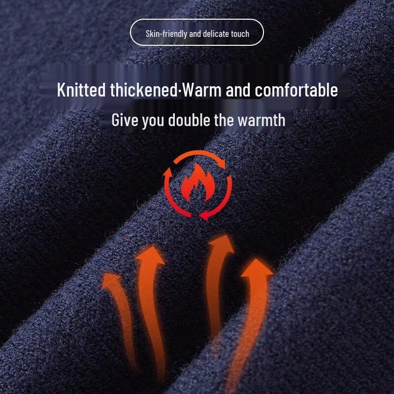 MONTAGUT Men's Faux Two-Piece Business Casual Lapel Knitted Sweater