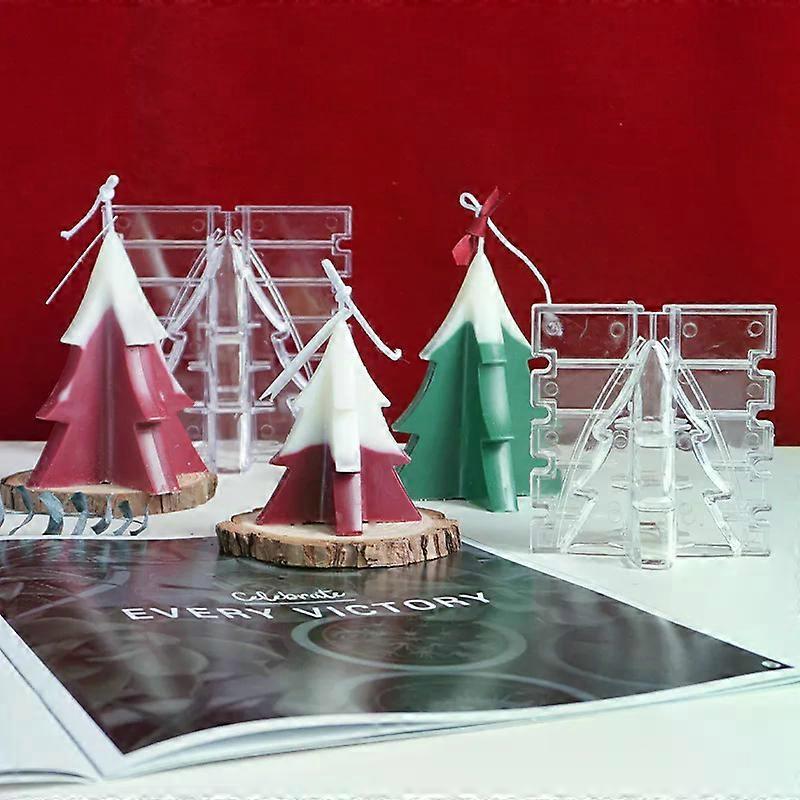 Christmas Tree Shape Candle Mold Handmade Candle Diy Mould Christmas Candle Mould Cross Shape Plastic Mould