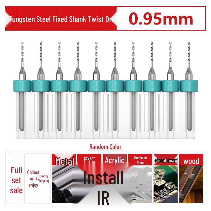 PCB Tungsten Steel Micro Twist Drill Set, 0.2-3.0mm, Fixed Shank