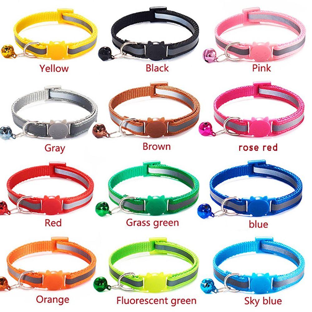with Bells Adjustable Size Cat Head Pattern Kitten Decor Cat Neck Strap Pet Accessories Cat Collar