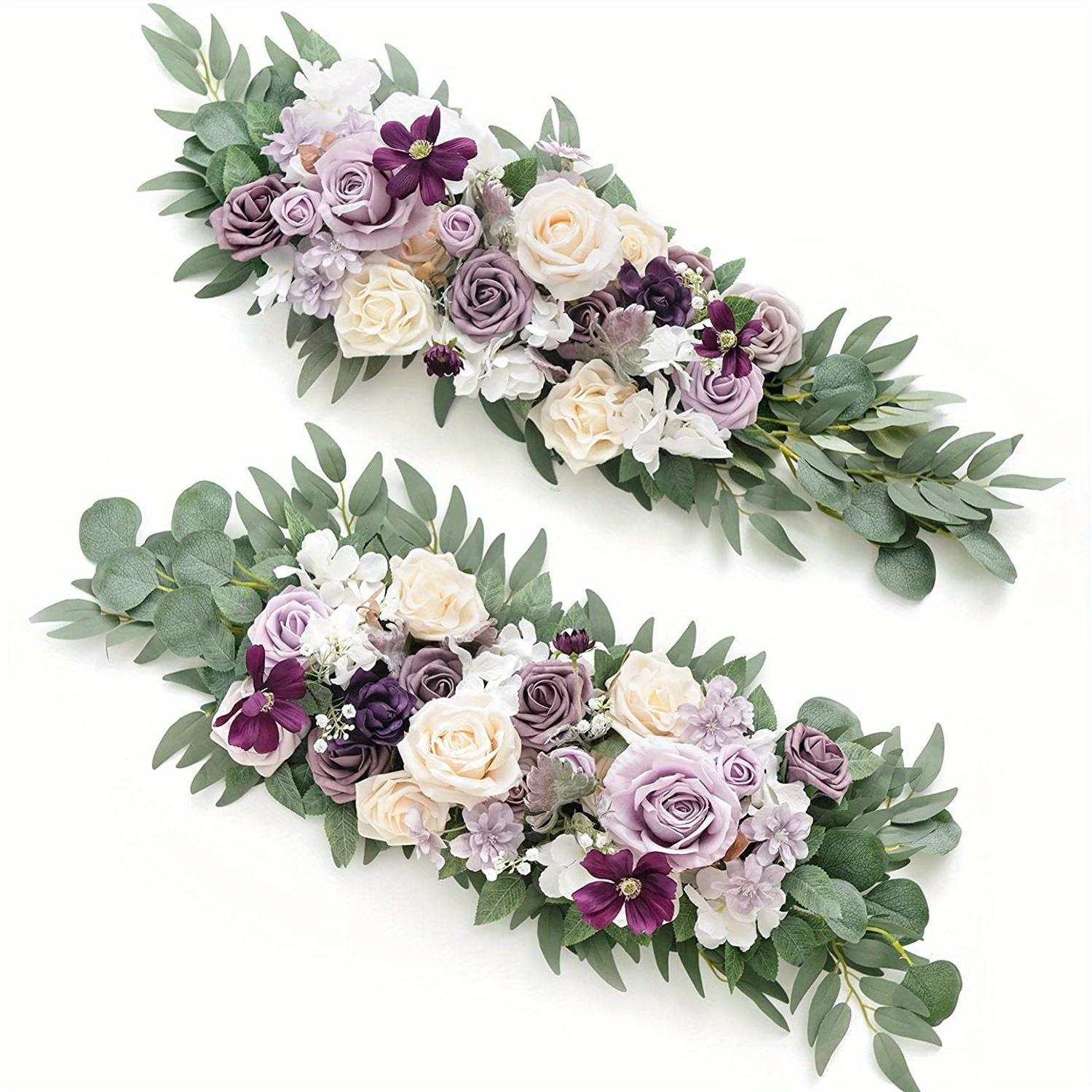 A pair of rose wedding place card flower set - artificial pink flower gift, suitable for logo, table, ceremony and reception background