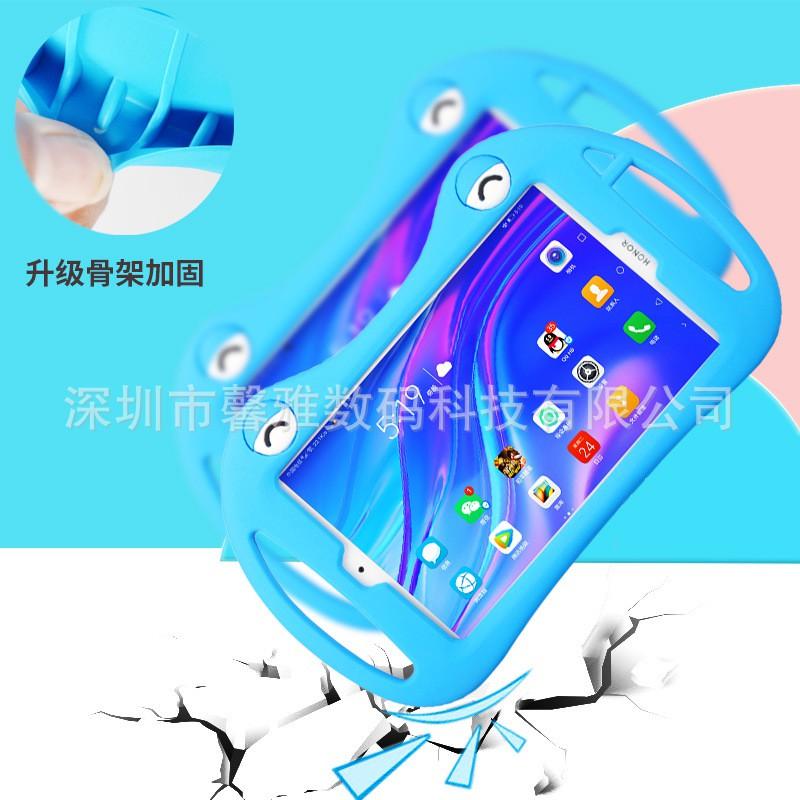 Silicone Tablet Case Honor Pad 5 8 Inch With Cartoon Design Shockproof Cover Hand Strap Pink Green Blue Brown
