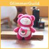 Cute Strawberry Backpack With Bear Plush Keychain For Kids And Teens