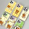 Rilakkuma Relaxed Bear Phone Cover For IPhone 16 15 14 13 12 11 17 Pro Max Plus Color Silver Shell