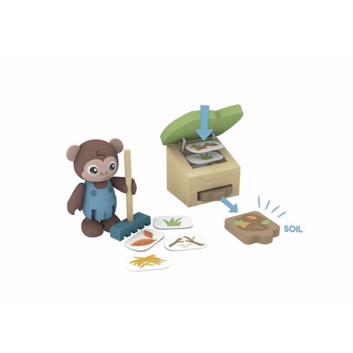 Jouet éducatif - Hape - Serre biologique - Bois durable - 5 pièces - Pour enfants à partir de 3 ans