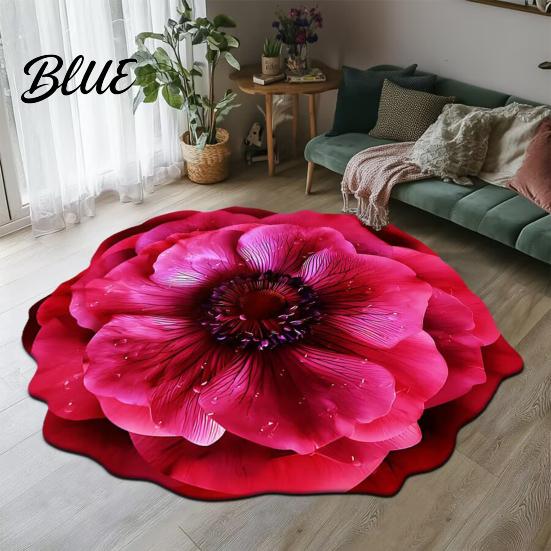 High Absorbency Bath Realistic Anti-slip Rug Anti-Slip Flower Bathroom Mat 3D Absorbent Floor Area