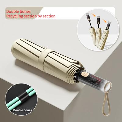 24 Bone Safety Anti Rebound Automatic Umbrella with Enlarged and Thickened Sun Protection and Wind Resistance Sun Umbrella