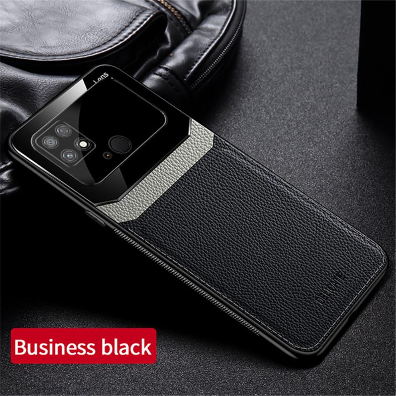 Texture Leather Mirror Glass Case For Samsung Galaxy A53 A23 A12 S22 S21 Xiaomi Redmi Note 11 A1 10C Huawei P50 iPhone 14 13 12 11 Pro Max Soft Cover