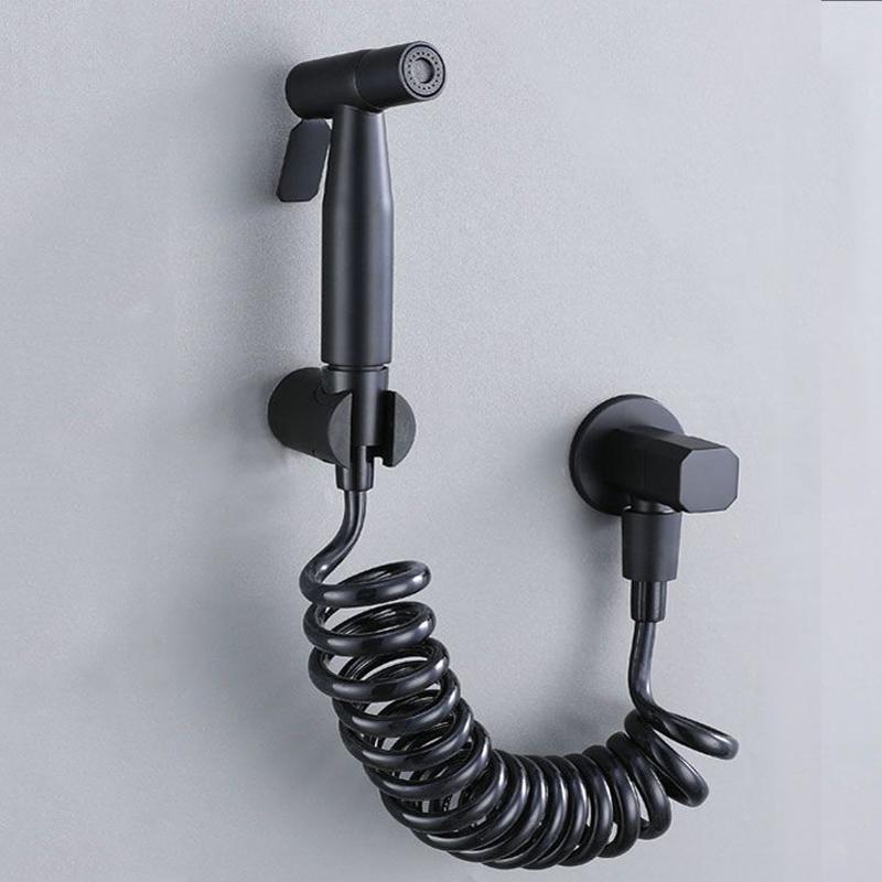 

Brush Gold Handheld Toilet bidet sprayer set Accessories Black Bidet Faucet for Bathroom sprayer shower head self cleaning Gray чёрный