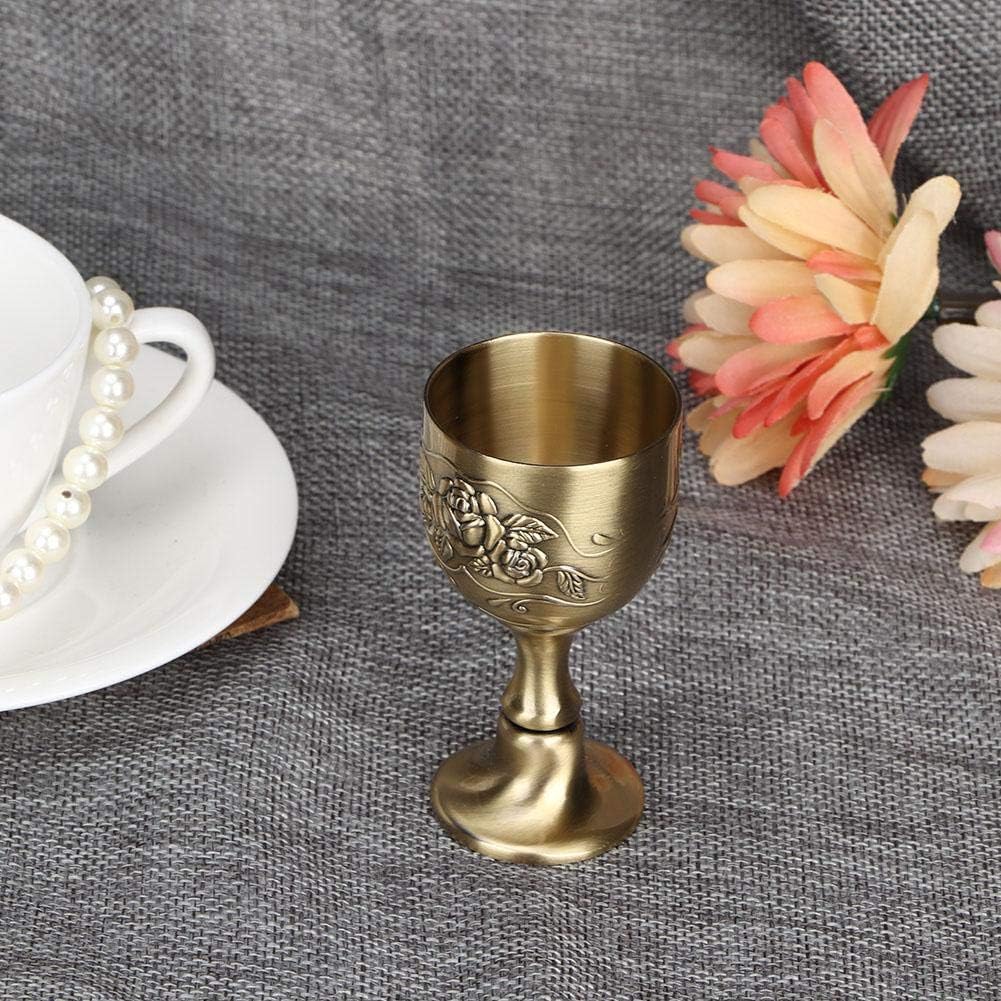 Wine Goblet Glasses Chalice European Goblet Vintage Metal Embossed Wine Cup Art Craft Decoration Home Ornaments