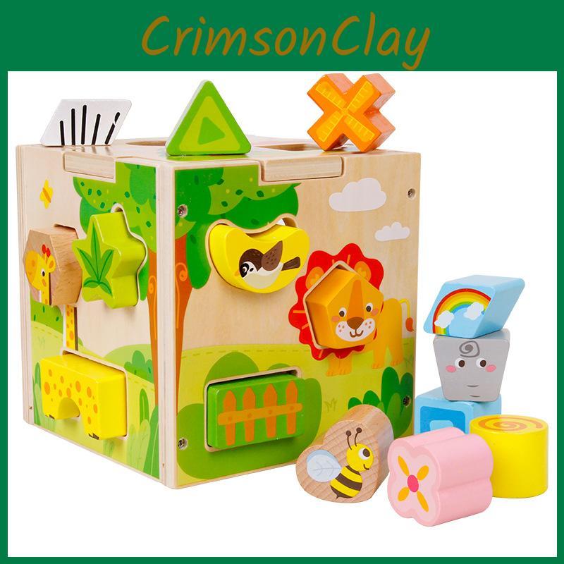 Puzzle Children Wooden Toy Shape Recognition Intelligence Building Festival Gift