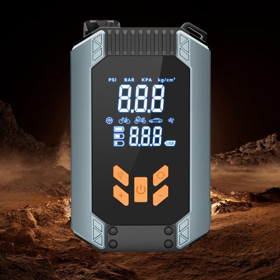 Emergency Versatile Tire Inflator Air Pump with Digital Display Pressure Detection Rechargeable 150PSI Tire Inflator Portable Air Compressor
