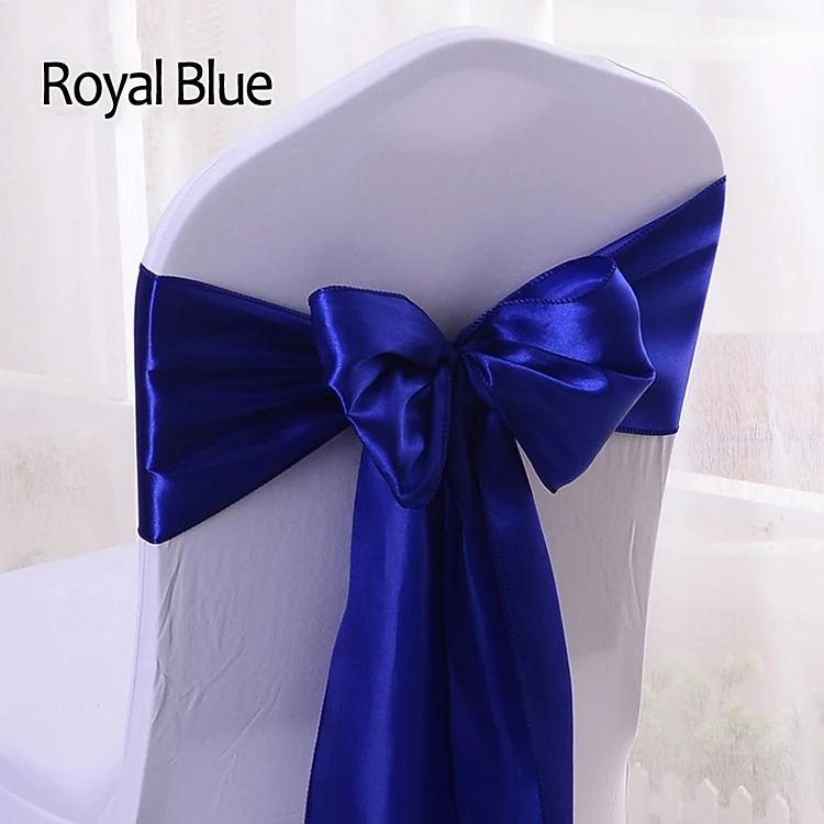 Satin Chair Sashes Ties 12Pcs Chair Decorative Satin Sashes Bow Design for Wedding Events Banquet Home Kitchen Decoration