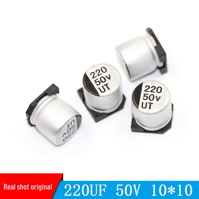 220UF 50V 10x10 SMD Aluminum Electrolytic Capacitor