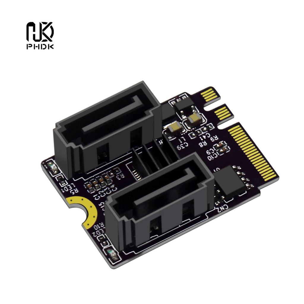 Desktop PC M2 to SATA3.0 Extension M.2 A+E KEY WIFI M.2 to SATA Hard Disk Adapter Card Drive Free JMB582