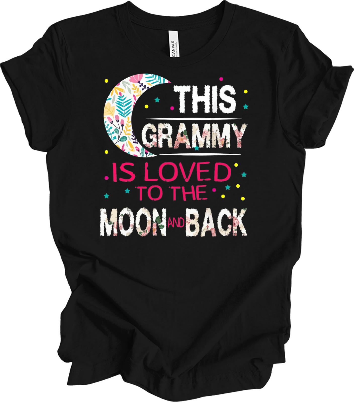 Grammy Moon and Back Shirt Floral Grandma Gift from Grandkids Boho Moon Tee XXL