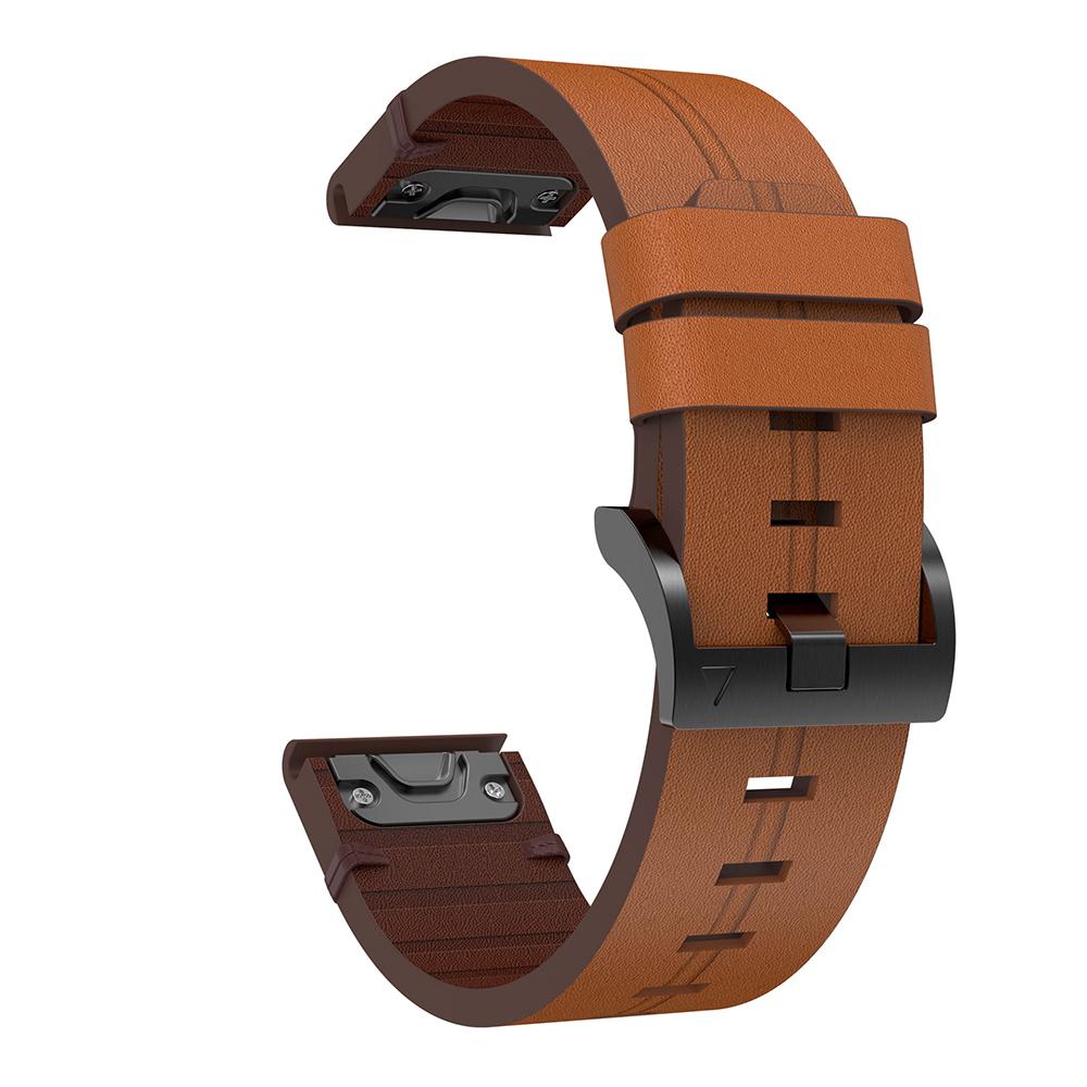 For Garmin Fenix 6/Amazfit Falcon Leather Smart Watch Band Pin Buckle Wrist Strap Replacement