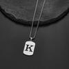 Unisex Stainless Steel English Alphabet Necklace - Niche Design, Simple, Versatile Long Chain for Hoodies