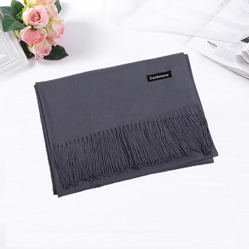 Women's Red Winter Scarf: High-End Imitation Cashmere Shawl, Versatile Warm Neck Wrap, Ideal Gift